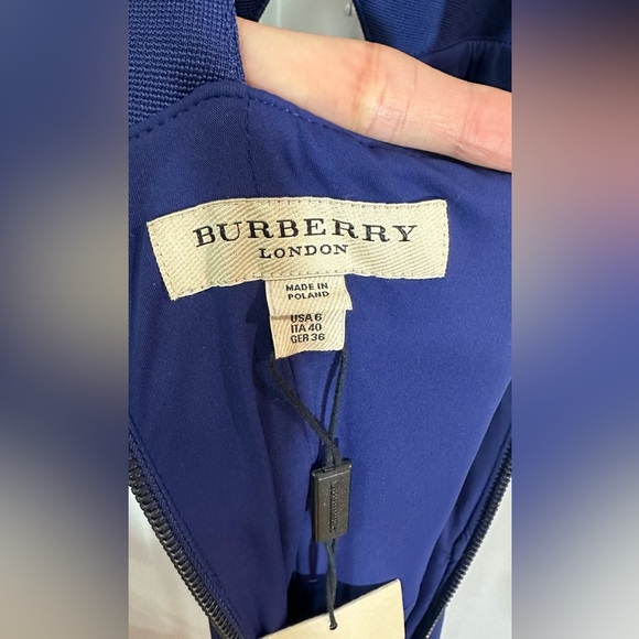 NWT Burberry London Lapis Blue Form Fitting Bandage Dress 6 - Picture 6 of 16